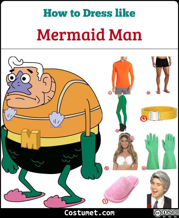 Mermaid Man Costume for Cosplay & Halloween