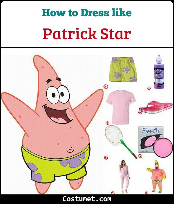Patrick Star Costume for Cosplay & Halloween