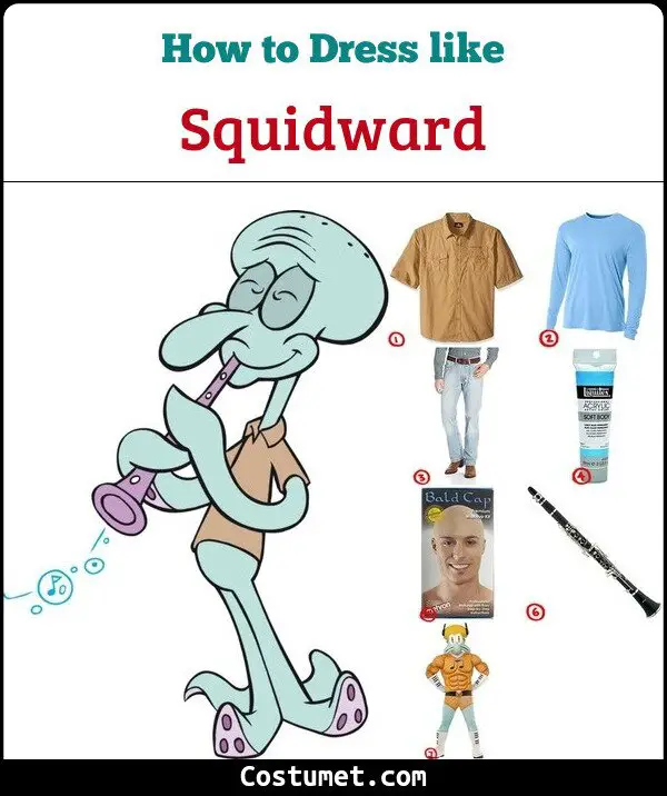 Squidward Costume for Cosplay & Halloween