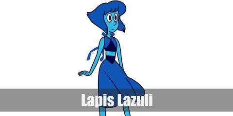 Lapis Lazuli costume is as blue as you can get! All you need are a blue top, a blue skirt, blue body paint, and a blue wig. 