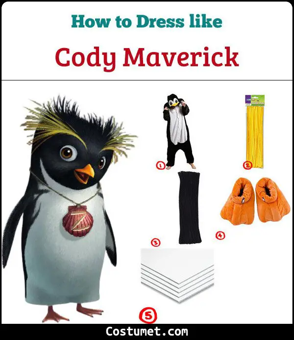 Cody Maverick From Surf S Up Costume For Cosplay Halloween