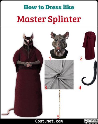 Flad Tangle Celsius Master Splinter (Teenage Mutant Ninja Turtles) Costume for Cosplay &  Halloween 2023