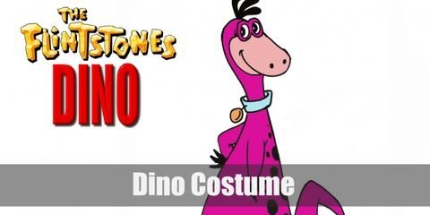 To dress like dino, you'll definitely have to in touch with your artistic side to craft or simplify the whole process and get the actual costume. After all, Dino is a pink dinosaur with black spots on his back