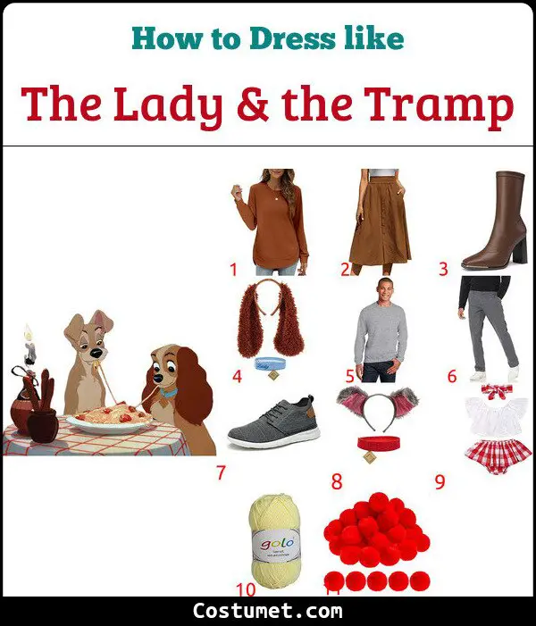 The Lady & the Tramp Costume for Cosplay & Halloween