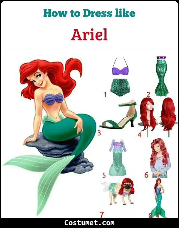 Ariel Costume for Cosplay & Halloween