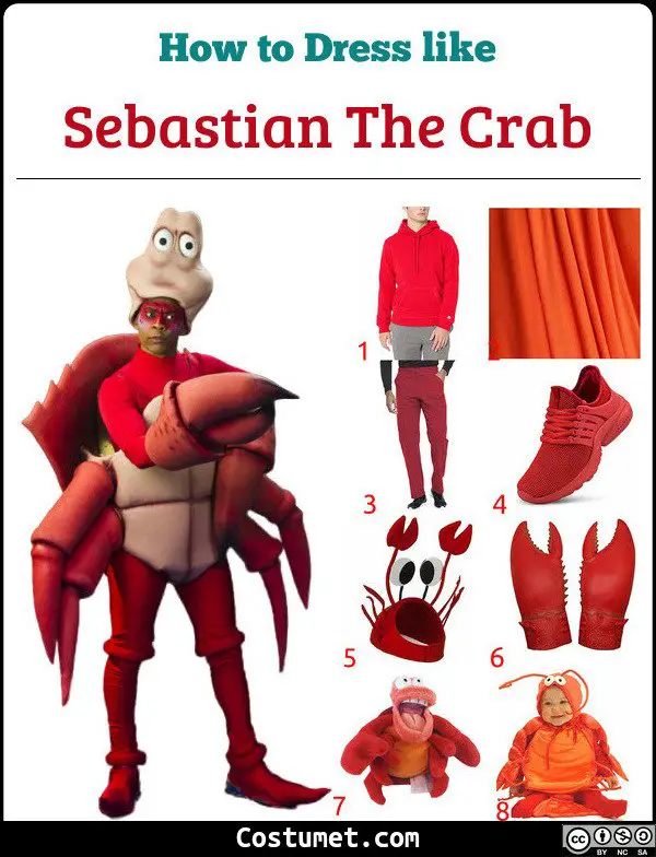 Sebastian The Crab Costume for Cosplay & Halloween