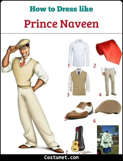 Prince Naveen (The Princess and the Frog) Costume for Cosplay & Halloween  2023