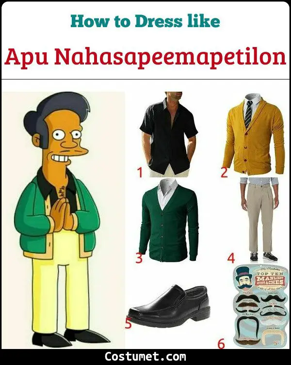 Apu Nahasapeemapetilon Costume for Cosplay & Halloween