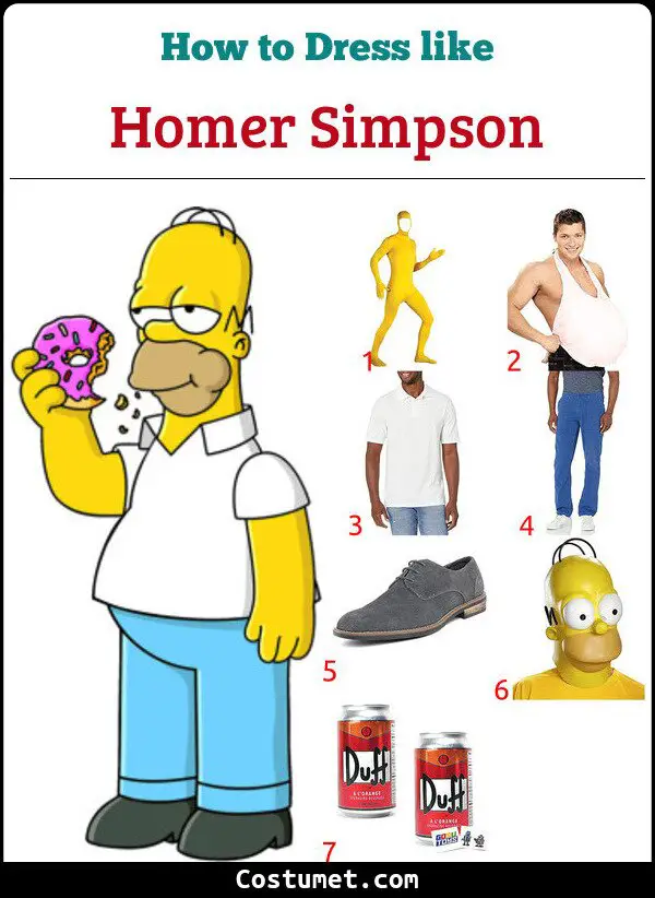 Homer Simpson Costume for Cosplay & Halloween