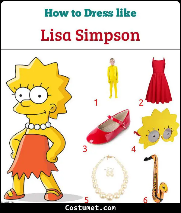 Lisa Simpson Costume for Cosplay & Halloween