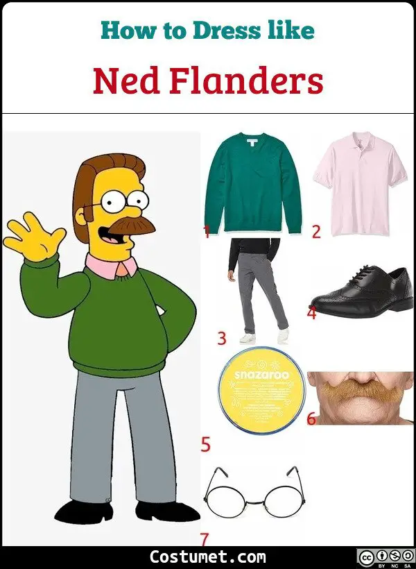 Ned Flanders (The Simpsons) Costume for Cosplay & Halloween