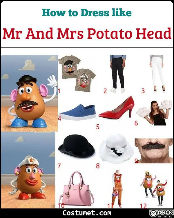 Mr And Mrs Potato Head Costume for Cosplay & Halloween