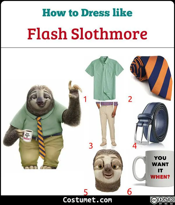 Flash Slothmore Costume for Cosplay & Halloween