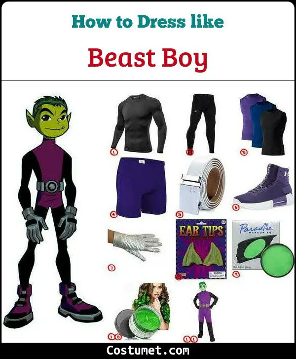 Beast Boy Costume for Cosplay & Halloween