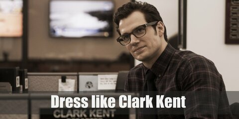 Clark Kent costume is wearing his typical reporter-style clothes but with his secret out in the open (psst, it’s his Superman shirt!).