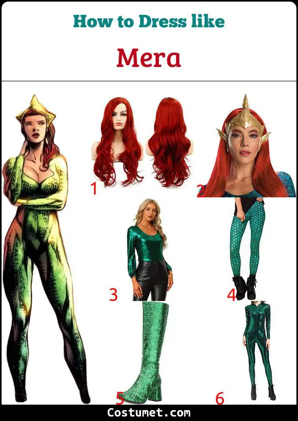 Mera Costume for Cosplay & Halloween