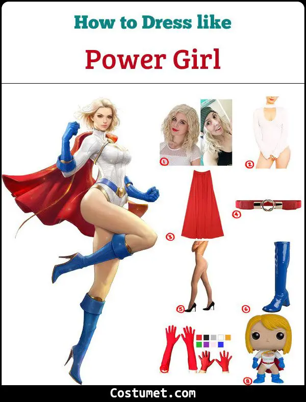 Power Girl Costume for Cosplay & Halloween