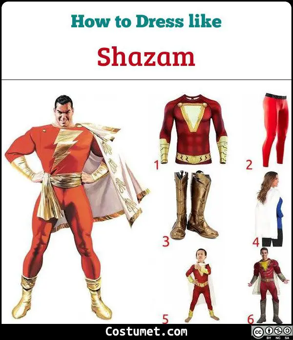 Shazam Costume for Cosplay & Halloween