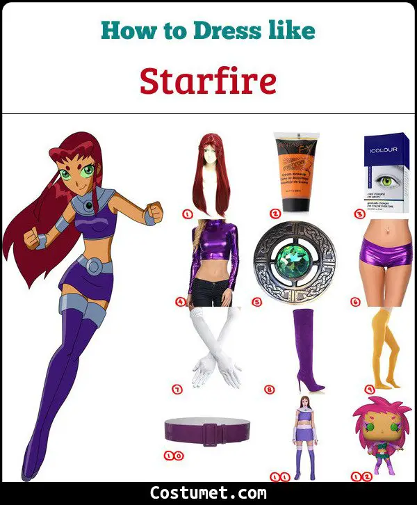 Starfire Costume for Cosplay & Halloween
