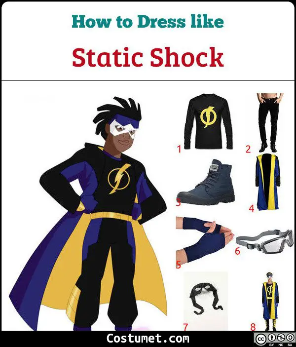 Static Shock Costume for Cosplay & Halloween