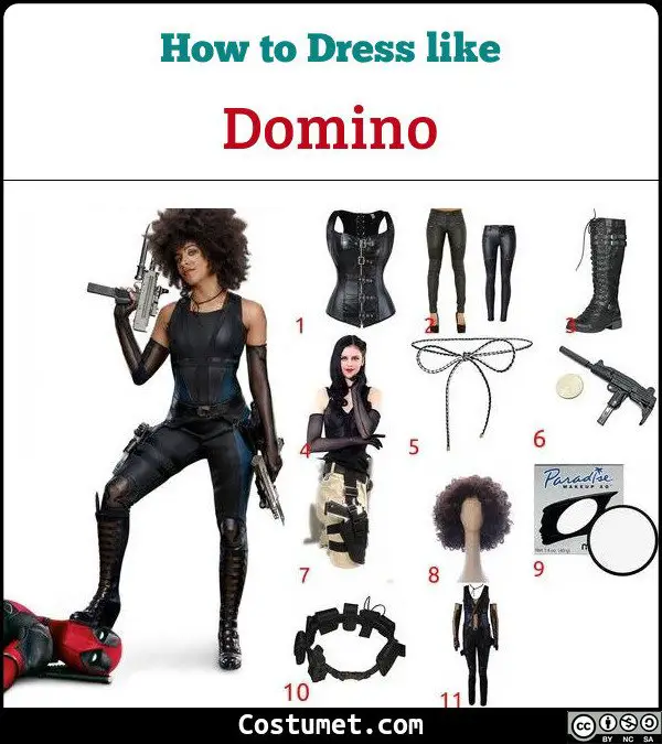 Domino (Deadpool) Costume for Cosplay & Halloween