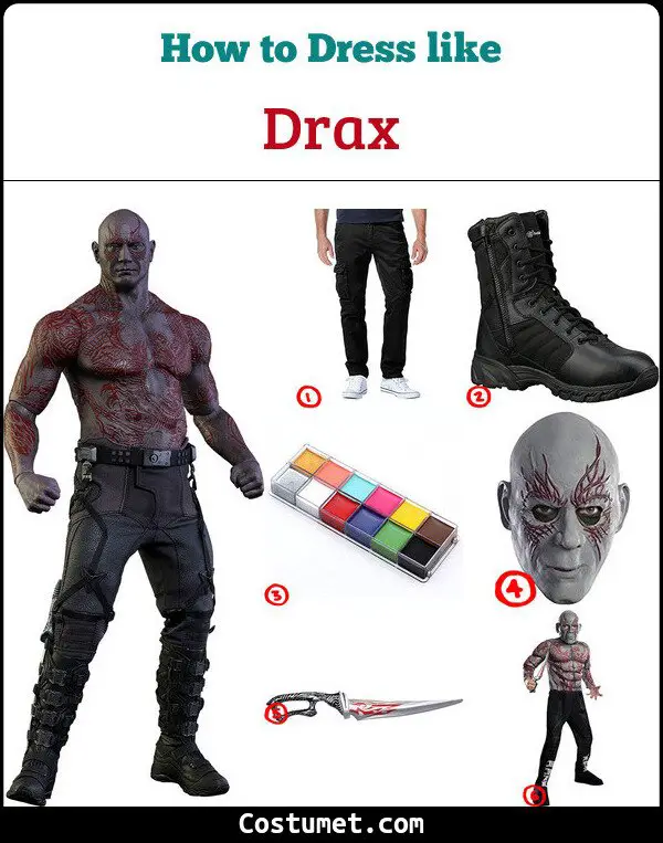 Drax Costume for Cosplay & Halloween