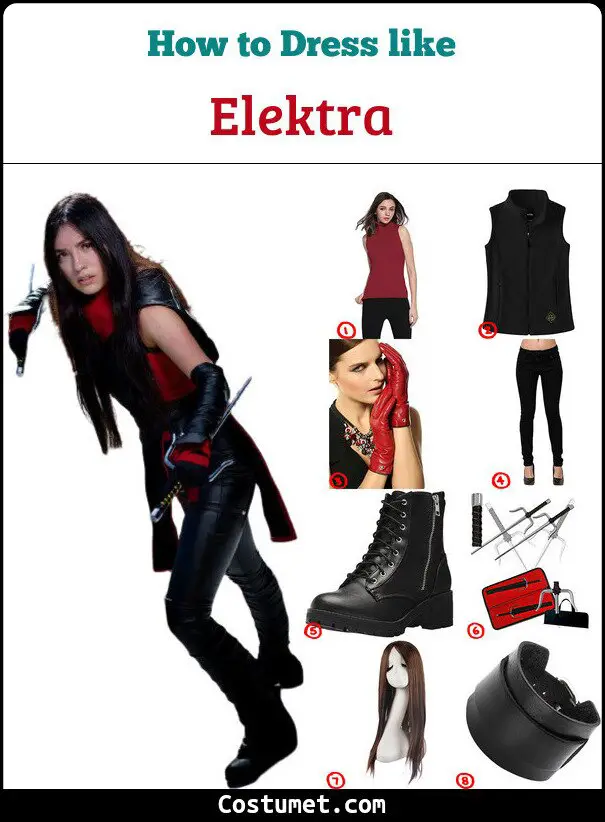 Elektra Costume for Cosplay & Halloween