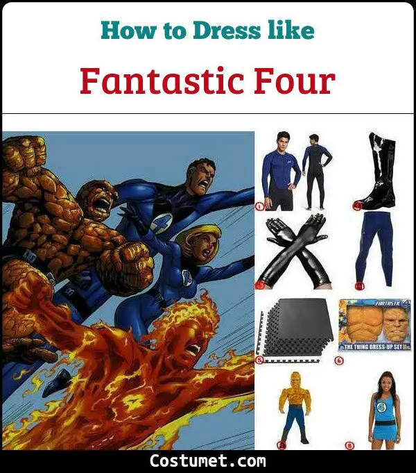 Fantastic Four Costume for Cosplay & Halloween