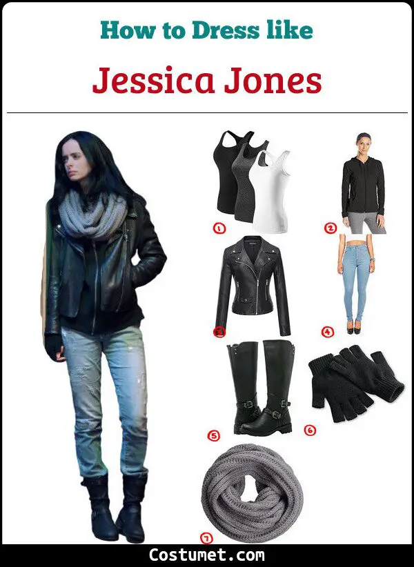 Jessica Jones Costume for Cosplay & Halloween