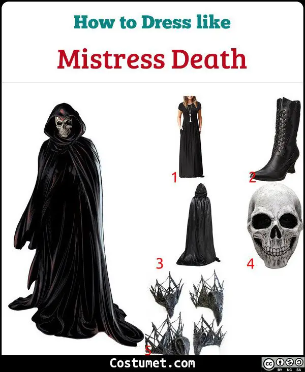 Mistress Death Costume for Cosplay & Halloween