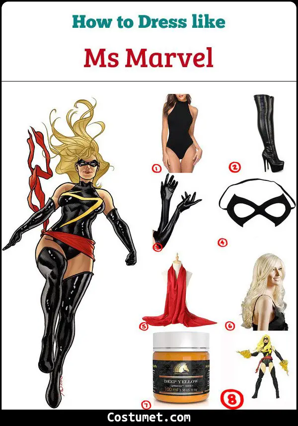 Ms Marvel Costume for Cosplay & Halloween