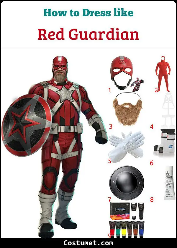 Red Guardian Costume for Cosplay & Halloween