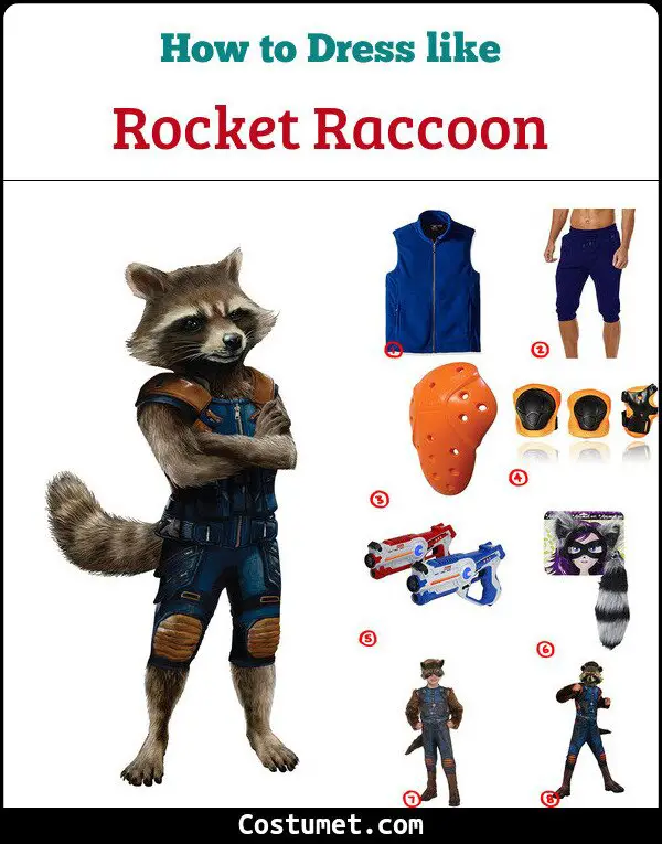 Rocket Raccoon Costume for Cosplay & Halloween