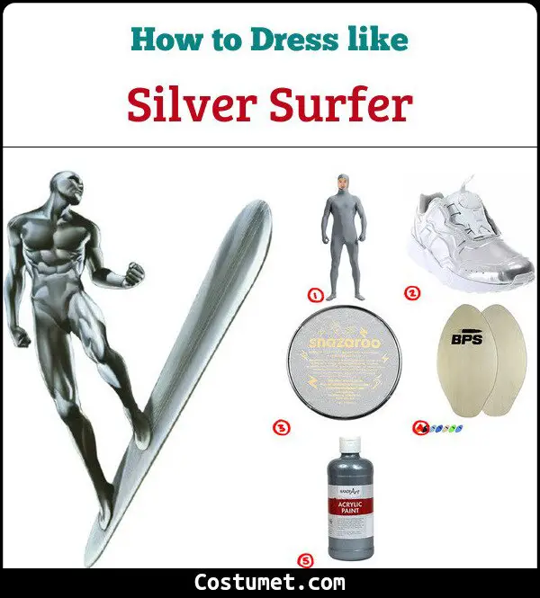 Silver Surfer Costume for Cosplay & Halloween