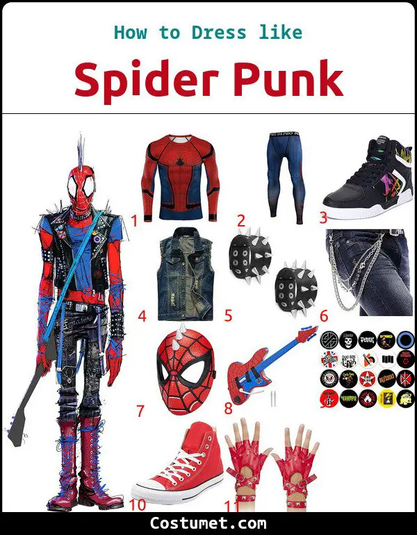 Spider Punk Costume for Cosplay & Halloween
