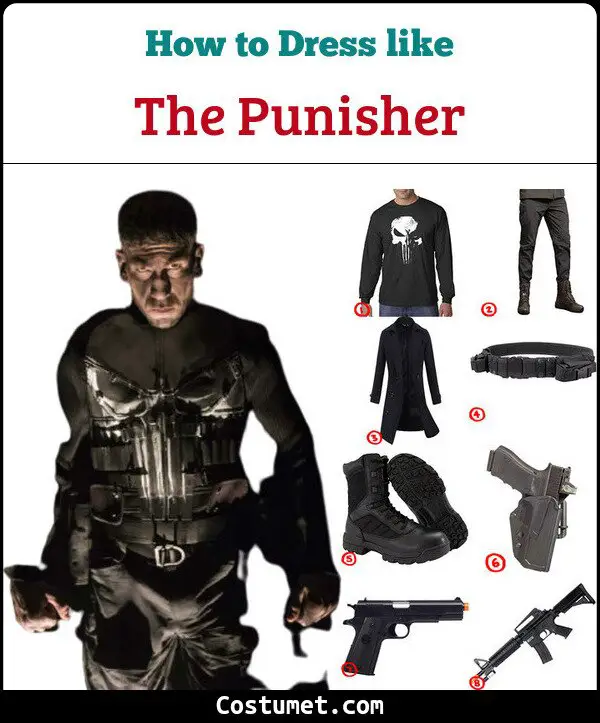 The Punisher Costume for Cosplay & Halloween