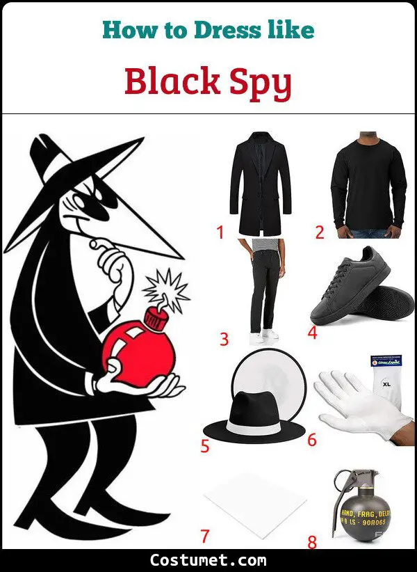 Black Spy Costume for Cosplay & Halloween