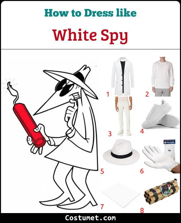 White Spy Costume for Cosplay & Halloween