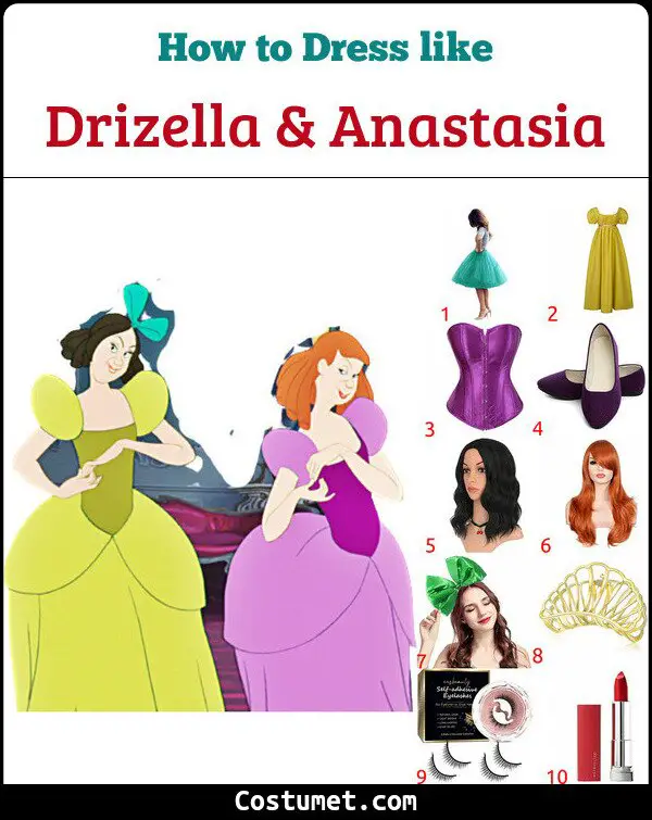 Drizella & Anastasia Costume for Cosplay & Halloween
