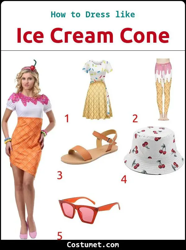 Ice Cream Cone Costume for Cosplay & Halloween