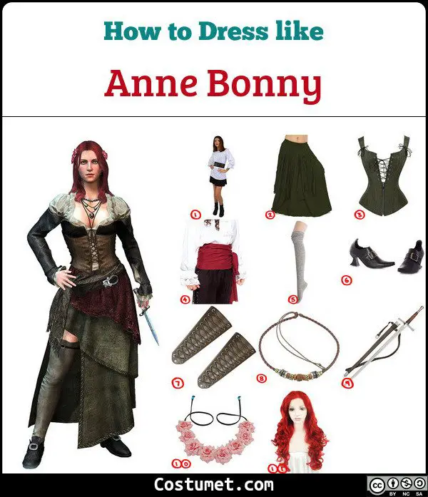 Anne Bonny Costume for Cosplay & Halloween