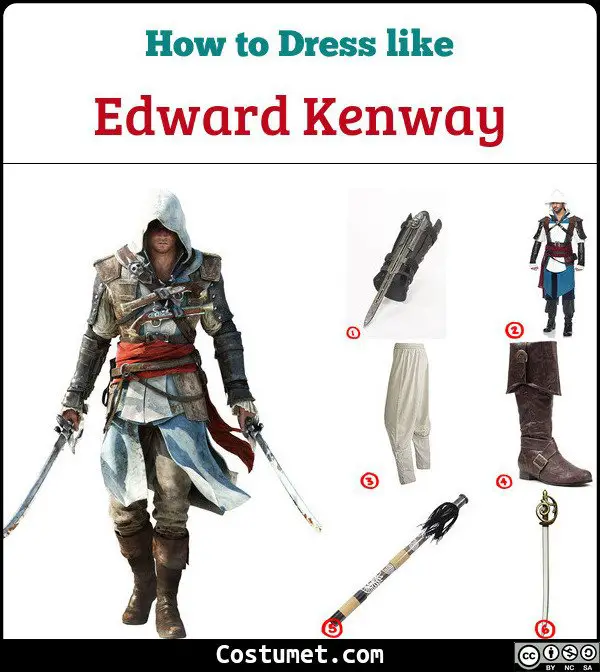 Edward Kenway Costume for Cosplay & Halloween