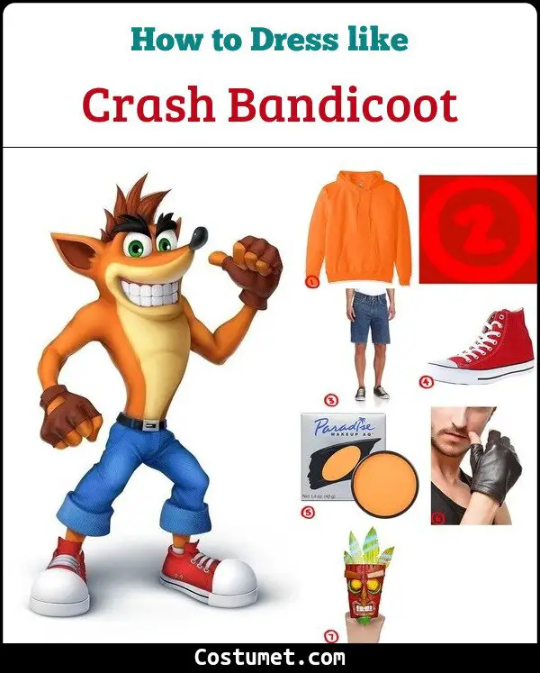 Crash Bandicoot Costume for Cosplay & Halloween