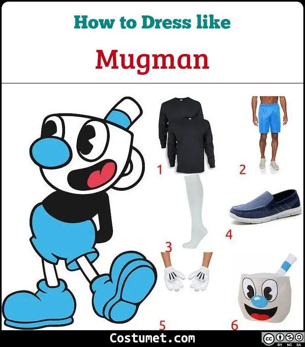 Mugman Cuphead Costume for Cosplay & Halloween