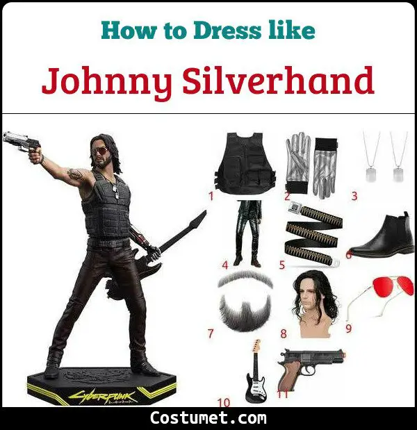 Johnny Silverhand Costume for Cosplay & Halloween