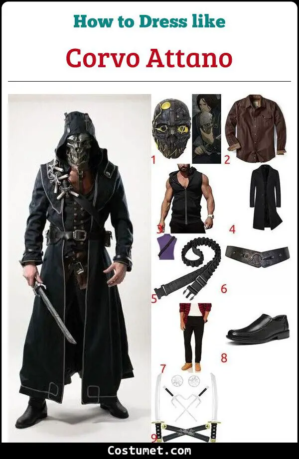 Corvo Attano Costume for Cosplay & Halloween