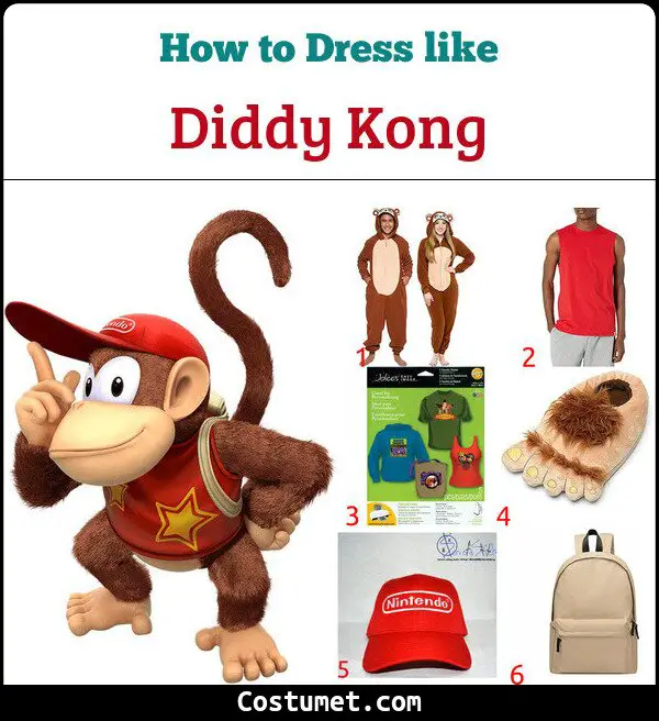 Diddy Kong Costume for Cosplay & Halloween