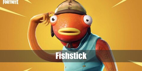 You can rock the Fishstick skin costume by wearing a fish mask, orange top and pants, and gold shoes. Then, wear a blue tunic and capri pants, too.