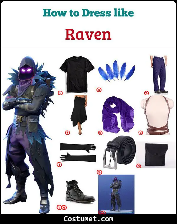 how to dress like raven from fortnite costume - raven photo fortnite