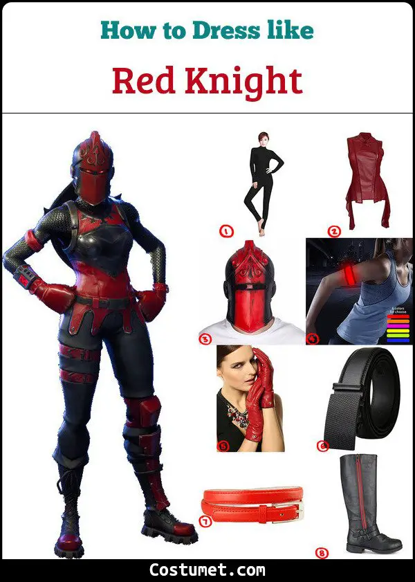 Red Knight Costume for Cosplay & Halloween